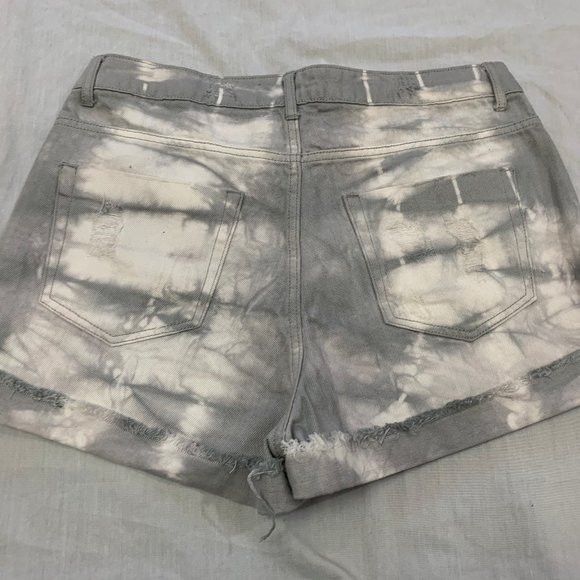 🌼 FOREVER 21 LOS ANGELES WOMENS DISTRESSED JEANS SHORTS SIZE 31 🌼 - Picture 5 of 7